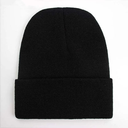 Solid Unisex Beanie – Soft Warm Wool Blend Knitted Cap for Men and Women, Autumn Winter Skullcap, Ski Hat, 24 Colors