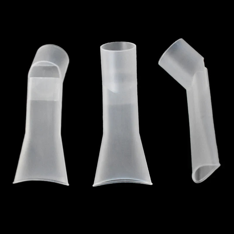 3-Piece Household Nebulizer Kit — Inhaler Cup and Compressor Mouthpieces, Medical Steam Inhaler Accessories