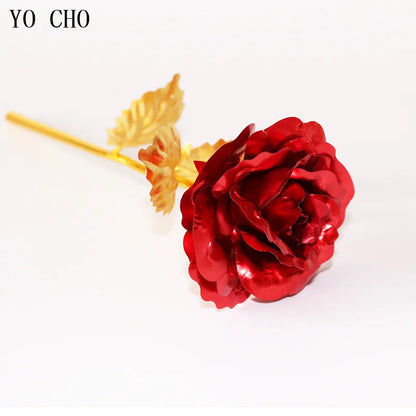 24K Foil Plated Rose Gold Rose — Valentine’s Day & Wedding Forever Love Decorative Gift