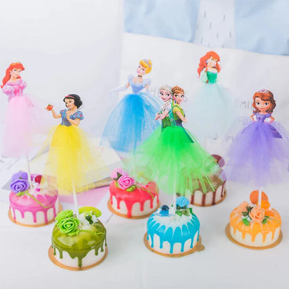 Frozen Elsa Anna Princess Cake Toppers - 1 Piece, Perfect for Girls' Birthday Party Decorations