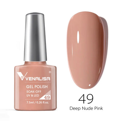 VENALISA 7.5ml HEMA-Free Nail Gel Polish – VIP4 Semi-Permanent Soak-Off UV/LED Gel Varnish, Full Coverage Nail Lacquer