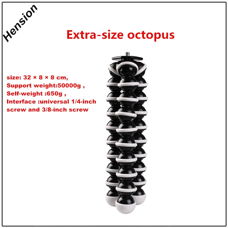 Octopus Flexible Tripod Stand for Smartphone & DSLR Camera – Foldable Desktop Tripod in 4 Sizes