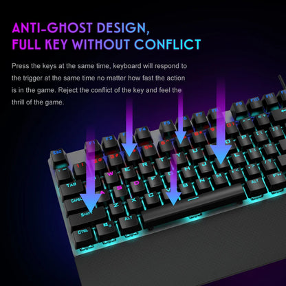 AULA F2088 Mechanical Gaming Keyboard – 104 Keys, Anti-Ghosting, Brown/Blue Switch, Wired RGB Backlit for PC & Laptop