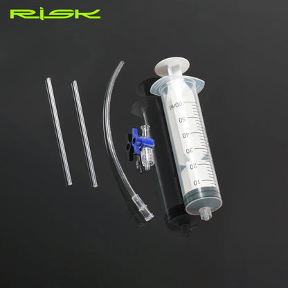 RISK RL225 Tubeless Tyre Sealant Injector — Bike Syringe with Schrader & Presta Valve Core Remover
