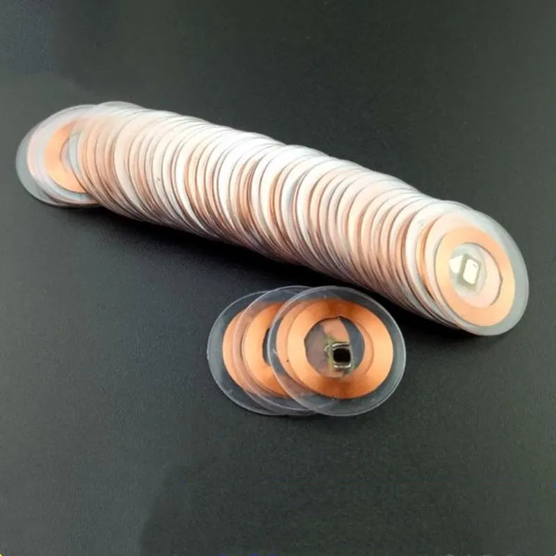 125KHz ID T5577 Writable Rewritable Copper Coil Transparent Coin Card Keyfob - RFID Proximity EM4305 Access Control Tag Accessory