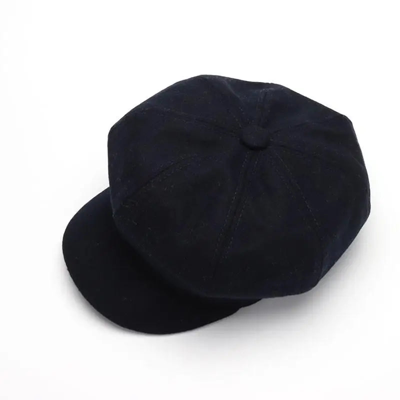 Autumn & Winter Wool Hats for Women – Solid Plain Octagonal Newsboy Cap & Casual Beret for Men & Ladies