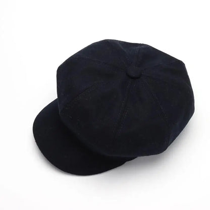 Autumn & Winter Wool Hats for Women – Solid Plain Octagonal Newsboy Cap & Casual Beret for Men & Ladies