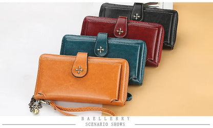 New Women’s PU Leather Wallet — Fashion Long Zipper Purse, Top Quality Brand Card Holder, Classic Female Wallet