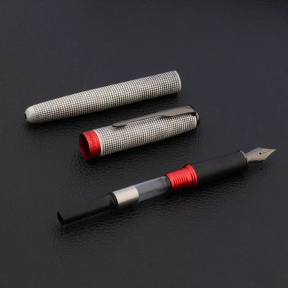 Luxury JINHAO 75 Checkered Fountain Pen with Black Tungsten Steel Nib – Classic Executive Writing Pen for Office & School