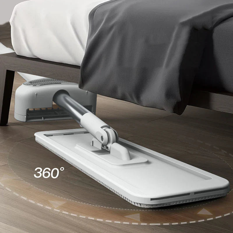 Mmagic 360° Rotation Spin Mop | Flat Mop Cleaner with Bucket for Easy Floor & Home Cleaning | Wash & Dry Mop System