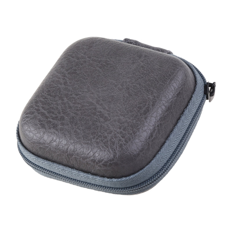 Leather USB Data Cable & Earphone Storage Bag – Mini Portable Zipper Headphone Case and Earbuds Pouch