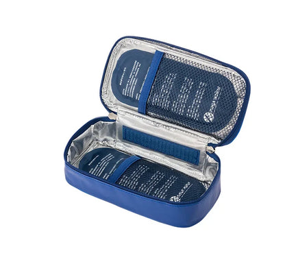 Mega Insulin Cooler Box – Portable Medium-Sized Insulated Travel Case for Diabetics with Nylon Fabric & Aluminum Foil Lining