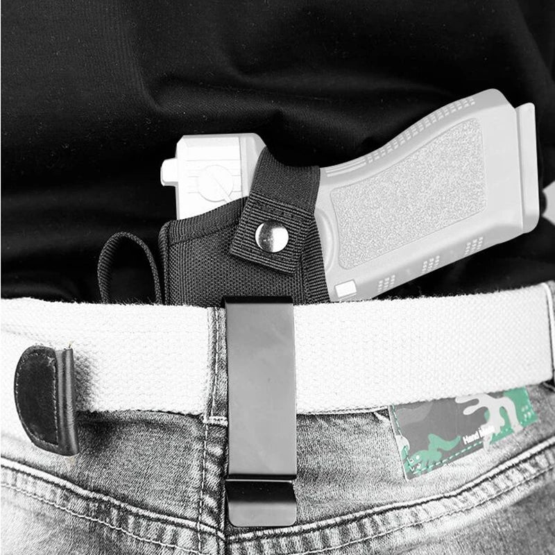 Tactical Universal Gun Holster - Left/Right Hand Waist Concealed Carry for Glock 17/19, Beretta M9, 1911, P226, 9mm Mag Pouch