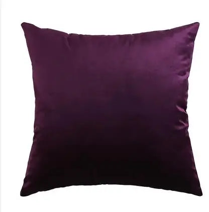 Solid Velvet Pillowcase – Red, Yellow, Blue, & Green Cushion for Sofa, Car, Living Room Home Decor, 45x45cm
