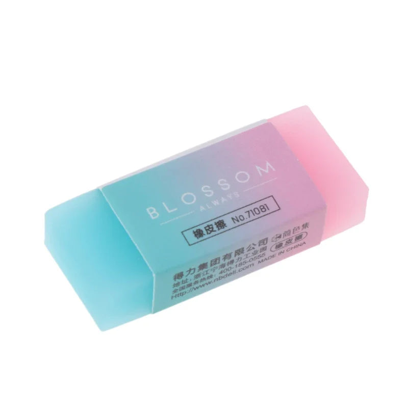 Soft Flexible Cube Colored Pencil Erasers (P82F) – Cute Durable Rubber Erasers for School Kids, Art & Writing Use