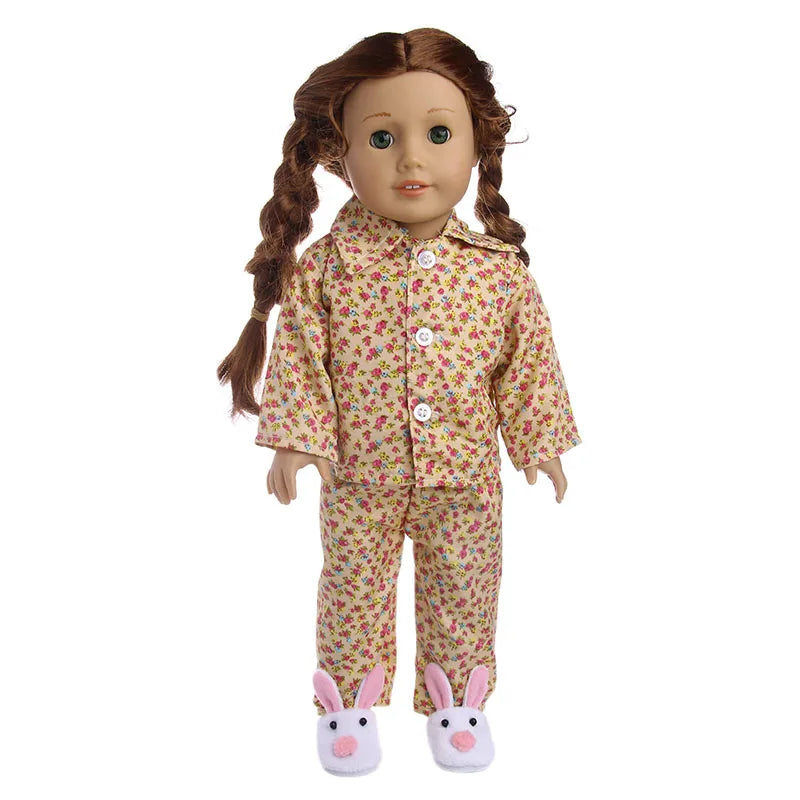 15-Style Doll Pajamas & Nightgowns – Cute Patterns for 18-Inch American & 43cm Born Dolls, Doll Accessories Toy