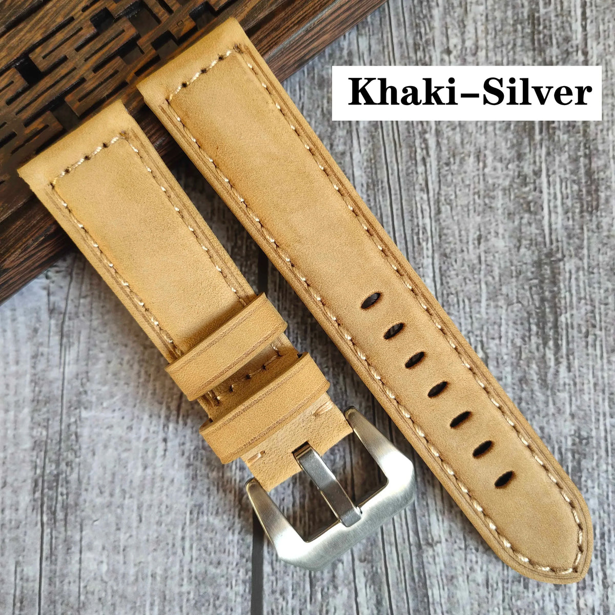 Genuine Leather Watch Band for Panerai Luminor & Radiomir – 18mm-24mm High-Quality Strap with Stainless Steel Buckle