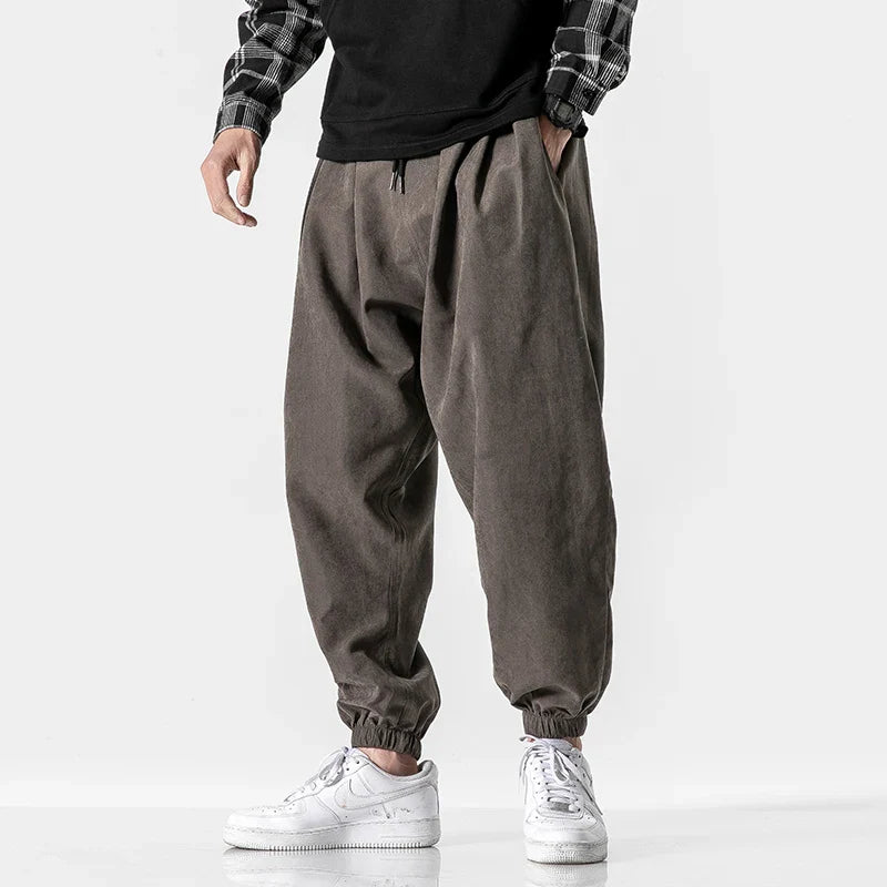 Streetwear Fashion Jogger Pants: Men's Black Hip Hop Harem Trousers - Casual Sweatpants in Big Size 5XL