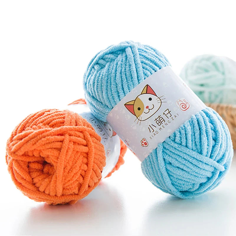 50g/Ball DIY Knitting Yarn – Soft Wool for Baby Scarf, Hat, Chunky Crochet Thread
