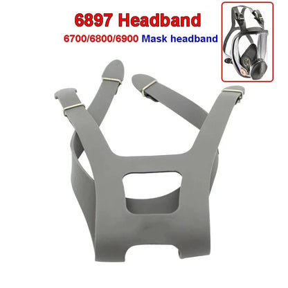 6897 Replacement Headband Strap for 3M 6700/6800/6900 Respirator – Durable Rubber, Four-Point Fix
