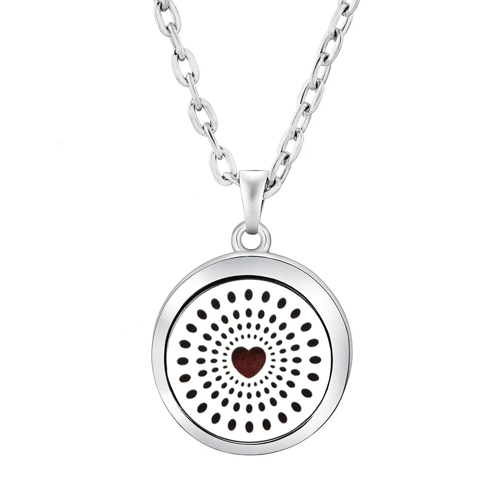 Stainless Steel Tree of Life Aromatherapy Necklace – Essential Oil Diffuser Pendant for Women