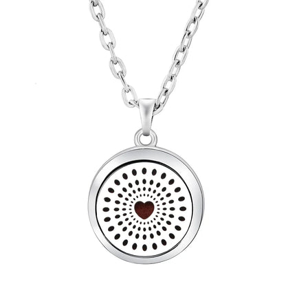 Stainless Steel Tree of Life Aromatherapy Necklace – Essential Oil Diffuser Pendant for Women
