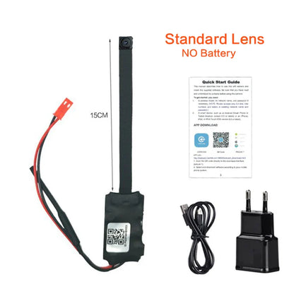 HD 1080P DIY Portable 4K WiFi Mini Camera — P2P Wireless Micro Camcorder with Motion Detection, Loop Recording, Remote Viewing, and Battery
