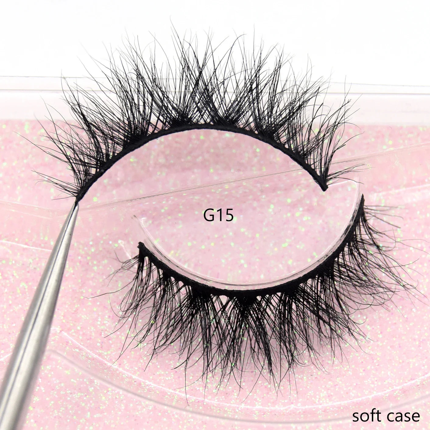 3D Real Mink False Eyelashes – Thick Handmade Strip Lashes with Glitter Packing for Makeup Beauty D101
