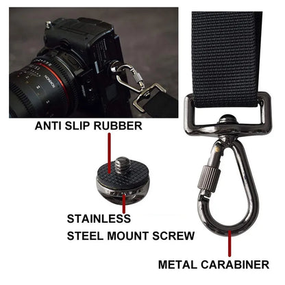 High-Quality Focus F-1 Shoulder Camera Strap – Quick Carry Soft Sling Neck Belt for DSLR Cameras, Black