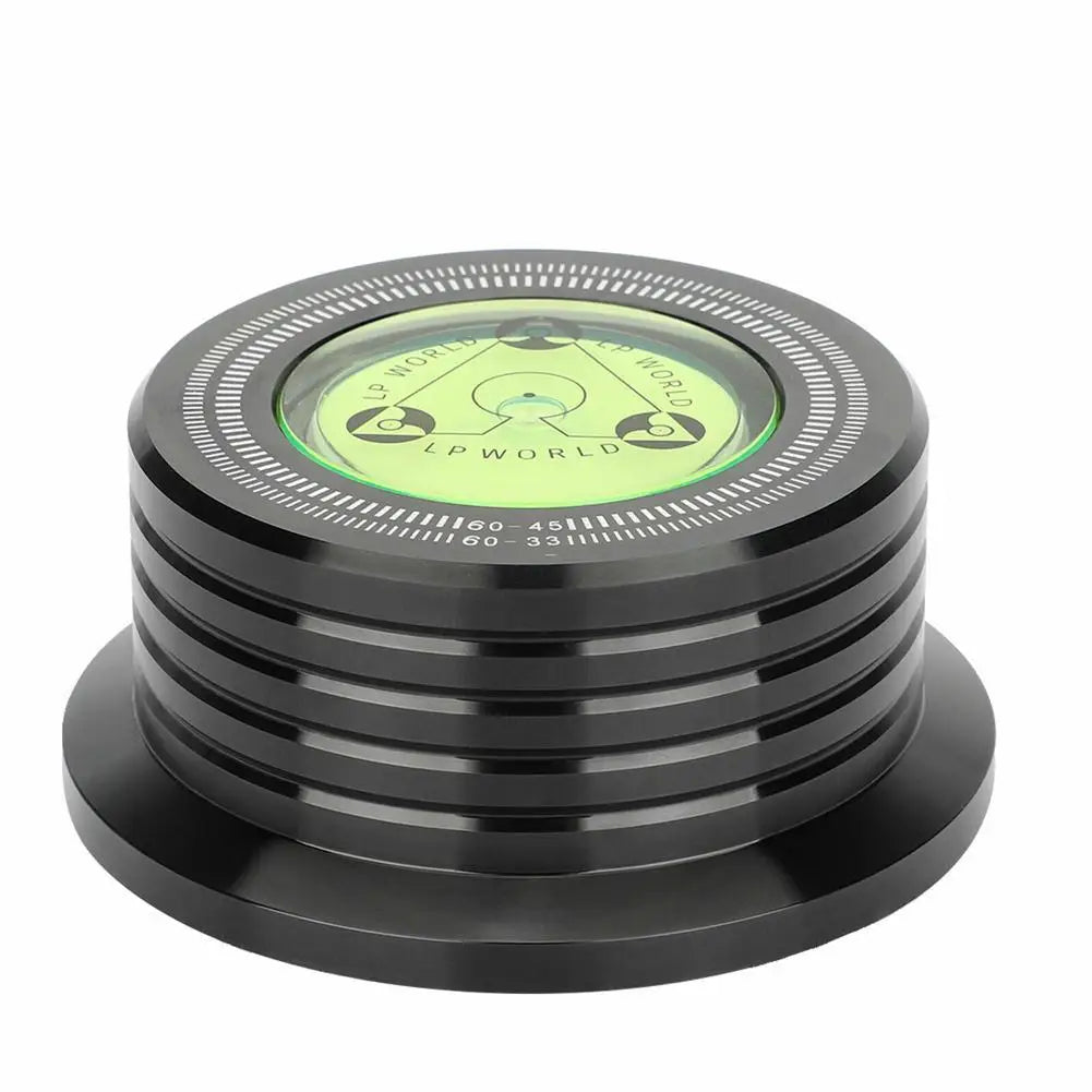 60Hz LP Record Stabilizer — Universal Aluminum Turntable Clamp with Level Alloy Weight