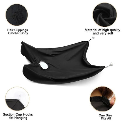 Beard Catcher Cape - Shaving Apron and Adult Bib for Men - Perfect Hairdresser Gift for a Clean Shave