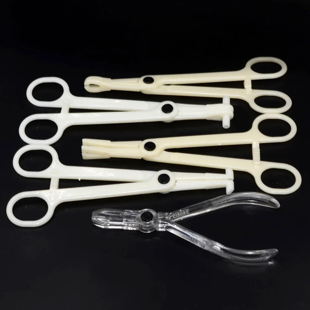 Acrylic Body Piercing Forceps Clamp – EO Gas Sterilized Tool for Ear, Lip, Navel, Nose & Septum Piercings