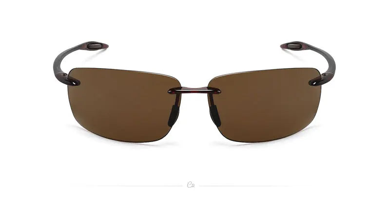 Classic Sports Rimless Sunglasses – UV400 Protection, Rectangle Frame for Men & Women, Ideal for Driving, Golf, and Outdoor Activities