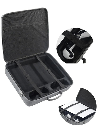DATA FROG Portable Travel Storage Shoulder Bag – Waterproof Backpack for PS5 Console, Controller & Accessories
