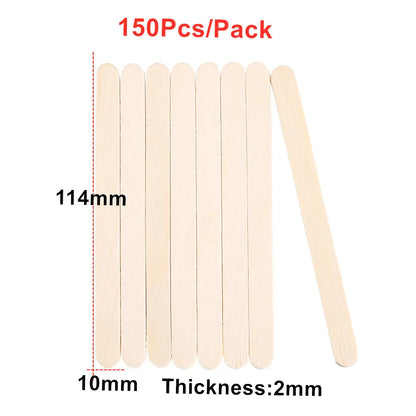 50/100/150PCS Resin Stirring & Popsicle Sticks – DIY Epoxy, Ice Cream, Wood Craft Tools