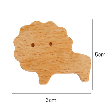 Wooden Drawer & Wall Hooks — Animal Keychain, Coat & Wardrobe Hanger, Cute Home & Kitchen Decor Accessory