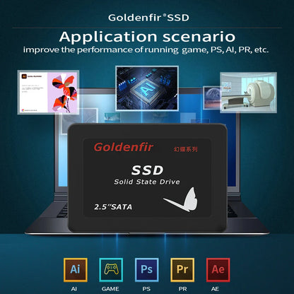 Goldenfir 2.5" SSD — 120GB to 1TB Solid State Drive for Laptops & Desktops, High-Speed Storage Upgrade