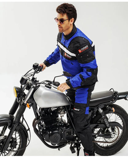 DUHAN Windproof Motocross Jacket & Pants for Men – Wear-Resistant Motorcycle Gear with Body Armor, Winter Moto Clothing