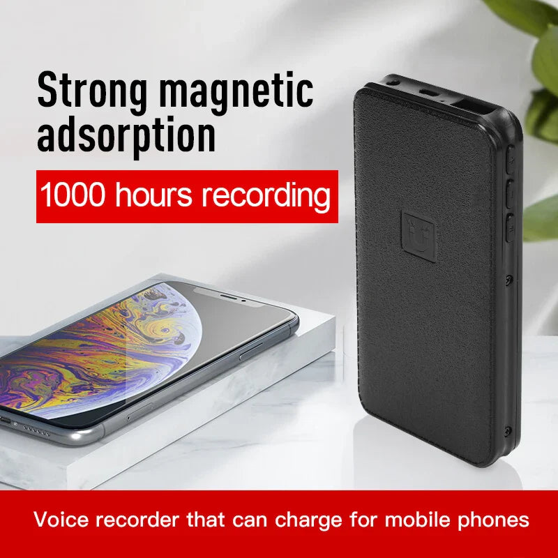 8-64GB Digital Voice Recorder – Hidden Sound-Activated Espia Dictaphone with Magnet, Long-Distance Recording, MP3 & U-Disk