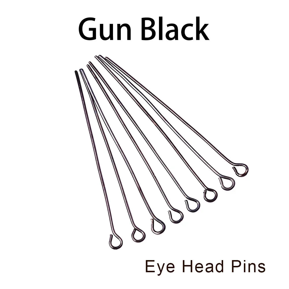 Jewelry Eye Pins & Ball Head Pins - 100/200pcs DIY Findings for Earrings Bracelets Pendants 16-60mm Craft Making Supplies