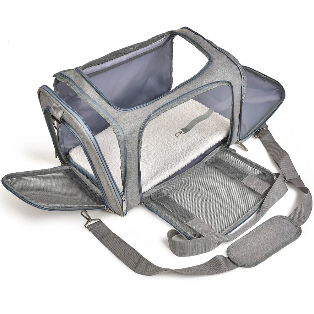 Soft-Sided Dog Carrier Backpack: Airline Approved Pet Travel Bag - Transport for Small Dogs and Cats, Outgoing Adventures