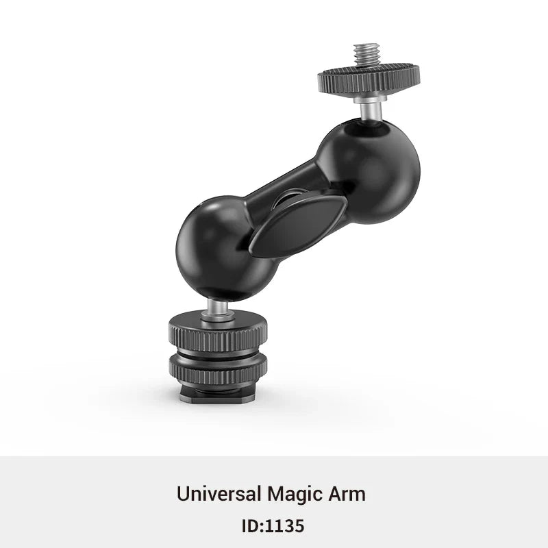SmallRig 5.5” Articulating Magic Arm – Aluminum 1/4” to 1/4” Universal Mount for EVF, Microphone & Camera Rig Accessories (Model 2065)
