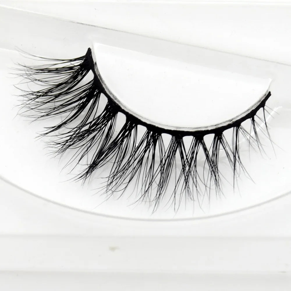 Visofree 3D Mink Eyelashes – Thick Handmade Full Strip Cruelty-Free False Lashes for Makeup M56