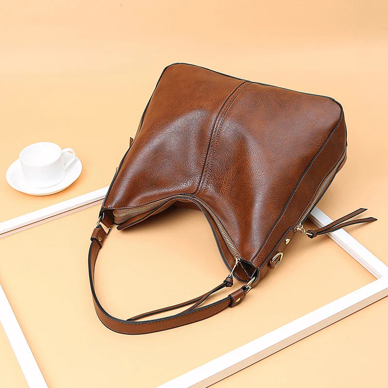 DIDABEAR Leather Hobo Bag for Women - Fashion Shoulder Bag, Large Capacity Vintage Tote Purse