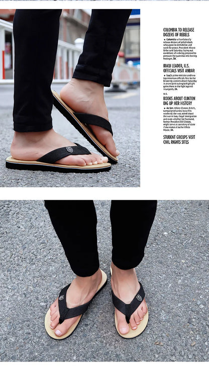 Men's Summer Sandals – High-Quality Anti-Slip Flip Flops, Casual Beach Shoes, Zapatos Hombre Slippers
