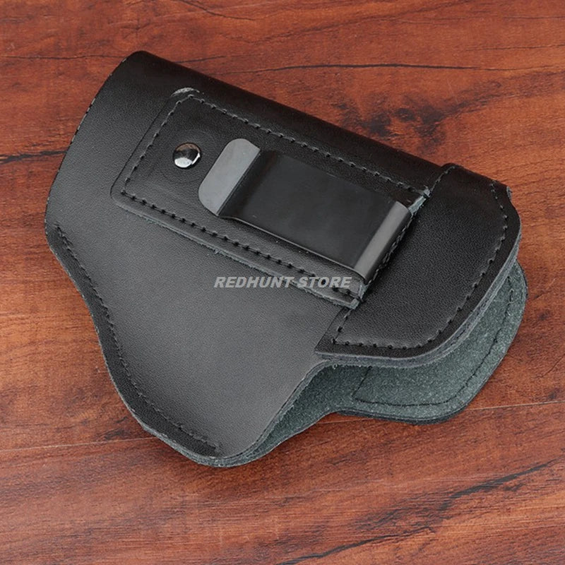 Tactical Leather Holster – IWB Concealed Carry Airsoft Gun Holster for Glock 17/19/43, Sig P365, PX4 & M9 9mm Hunting Accessory