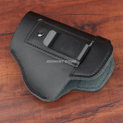 Tactical Leather Holster – IWB Concealed Carry Airsoft Gun Holster for Glock 17/19/43, Sig P365, PX4 & M9 9mm Hunting Accessory