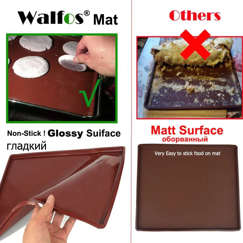 Walfos Food-Grade Silicone Baking Mat – Non-Stick DIY Cake Pad & Oven Liner for Swiss Roll & Bakeware Use