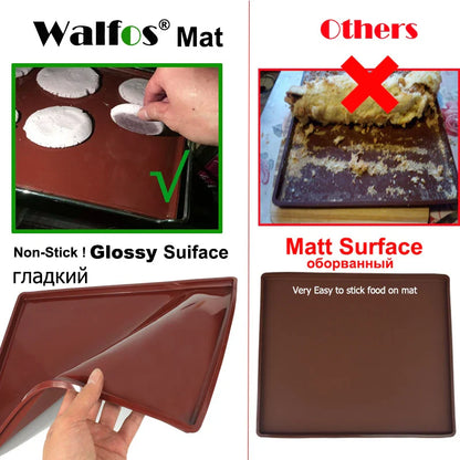Walfos Food-Grade Silicone Baking Mat – Non-Stick DIY Cake Pad & Oven Liner for Swiss Roll & Bakeware Use