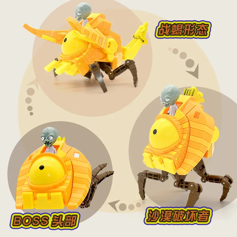 5-in-1 Plants vs Zombies Boss Robot Action Figure Set – PVC Educational Toy Gift for Kids